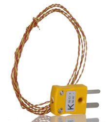 Termopara K średnica 1/0.2mm długość 1m Wtyk miniaturowy RS PRO