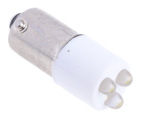 Lampka kontrolna do montażu panelowego 24V ac/dc, biała 25 x 10mm RS PRO