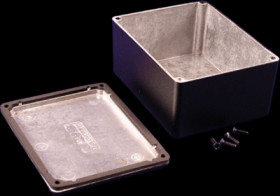 Aluminum die cast enclosure, (L x W x H) 115 x 90 x 51 mm, black (RAL 9005), IP66, 1550WCBK