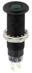 Lampka kontrolna do montażu panelowego 5 → 28V, zielona 8.2 x 7.6mm LED Czarny Sloan
