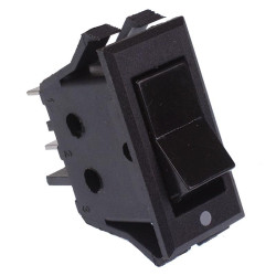 On-Off Black Rectangle Rocker Switch SPST 15A 250VAC