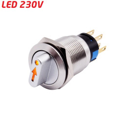 Przełącznik podświetlany LED 230V (żółty) 22mm