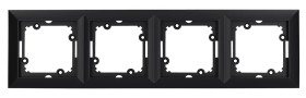 Opal Ramka poczwórna kolor czarny matowy Ra-4Op CZ