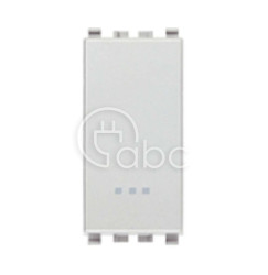 Przycisk dzwonkowy, NO, 10 A, 1M, srebrny, 20008.N