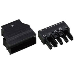 WAGO 890-702 WINSTA MINI Socket 2-Pin 16A Black For Sensors &amp; Lights