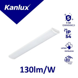 Oprawa nasufitowa kloszowa MEBA LED 40W IP54 NW 5200lm 4000K barwa neutralna IP54 120cm 5 lat Gwar. 33893