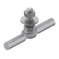 Przejściówka złącze do uchwytu betonowego do siatki zwodów, na papę i membranę AN-KOM AN-12LL/OG/-N