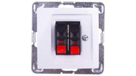 Impresja Gniazdo Głośnikowe Podwójne Białe Gg-2Y/M/00