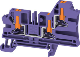 Through terminal block, push-in connection, 4.0 mm², 32 A, 8 kV, purple, 2872040000