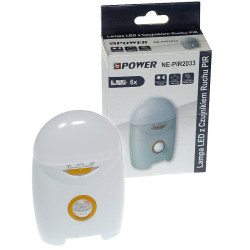 Lampka Bateryjna z Czujnikem PIR 6SMD 0,36W nocna 120stNE-PIR2033 Lampa