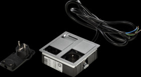 939630013 VersaHIT Dual - 2 socket outlets with earthing contact, brushed