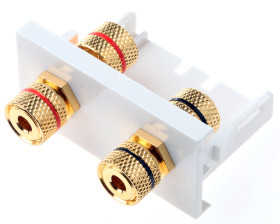 Płyta przednia, podwójne gniazdo 4-pinowe Gniazdo bananowe Żeński