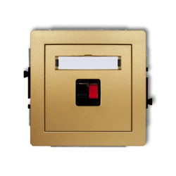 DECO Gniazdo głośnikowe pojedyncze złoty 29DGG-1