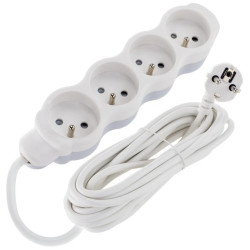 Przedłużacz prądowy 1.5m 4xGN (2P+Z) 3x1,00mm2