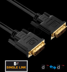 PI4000-015 DVI cable - single link - PureInstall series 1.50m