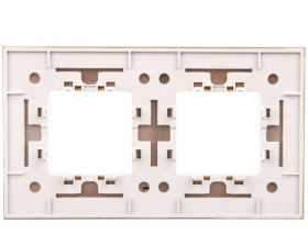 DANTE Ramka podwójna aluminium lakierowane SATYNA 4550282