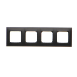 Simon 54 Premium Ramka 4-krotna PREMIUM IP20 / IP44 czarny mat DR4/49