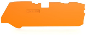 End/Intermediate plate, 1 mm thick, orange for 3 conductor terminals, 2110-1392