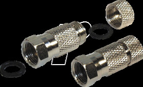 FF1WPL Twist-on F connector for Ø 6.6-mm aerial cables
