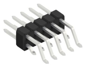 Pin header, 10 pole, pitch 2.54 mm, straight, black, 10052548