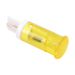 QS121XXHY110 Hyper Bright Yellow 12mm 110VAC Snap-In Panel Indicator APEM