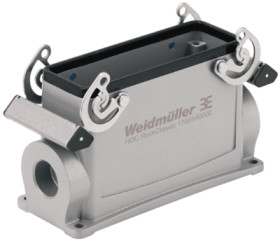 Surface mount housing, size D64, die-cast aluminum, 2 x M32, angled, cross bow locking, IP65, 1786880000