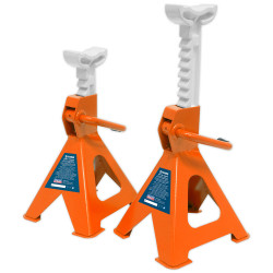 Sealey VS2002OR Axle Stands (Pair) 2tonne Cap /Stand Ratchet Type - Orange