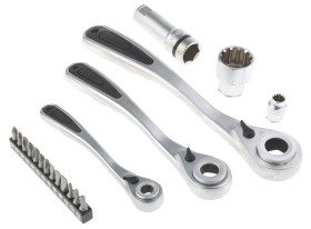 Zestaw nasadek rozmiar napędu 1/2 cala; 1/4 cala; 3/8 cala elementy: 50 RS PRO typ napędu Kwadratowy