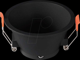 6637 Recessed ceiling ring, GU10, round, black