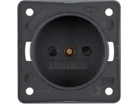 Integro Flow Gniazdo bez uziemienia z podwyższoną ochroną styków antracyt 961942505 HAGER