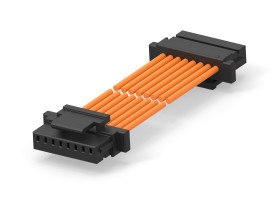 Kabel przewód-płytka, 30 V, raster: 2.5mm, 300mm, Pomarańczowy