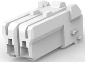 Plug housing, 2 pole, pitch 3.5 mm, straight, natural, 1565081-1