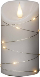 Konstsmide 1834-190 Świeca LED biały ciepła biel (Ø x W) 75 mm x 135 mm z efektem 3D, z przełącznikiem