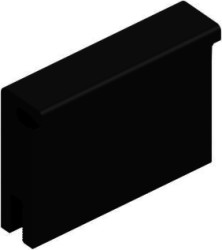 Extruded heatsink, (L x W x H) 37.5 x 10.3 x 28 mm, 13.5 to 6.3 K/W, black anodized, 10020592