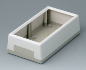ABS flat enclosure, (L x W x H) 150 x 85 x 45 mm, gray white (RAL 9002), IP40, A9530165
