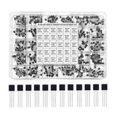 Zestaw 600 sztuk tranzystorów NPN PNP TO-92 30 typów elektronicznych wzmocnień przełączających 10V 0.1A