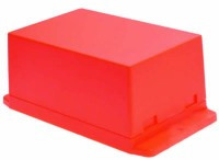 NUP10570500RD Obudowa; uniwersalna ABS; 105x70,6x50,5mm, czerwona, zatrzaskowa, kołnierz montażowy
