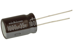 Kondensator; elektrolityczny; niskoimpedancyjny; UPW1V102MHD; 1000uF; 35V; UPW; fi 12,5x20mm; 5mm; przewlekany (THT); taśma; Nic
