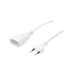 Przedłużacz płaski 1gn 1,5m biał sieciowy 2x0.75mm2 2,5A