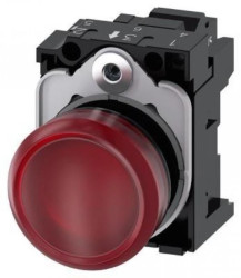 Lampka sygnalizacyjna kompletna 22mm czerwona LED 24V AC-DC tworzywo przył sprężynowe SIRIUS ACT 3SU1102-6AA20-3AA0