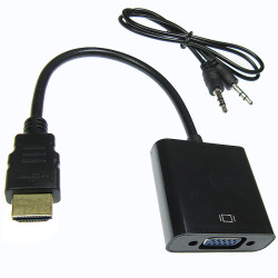 Przejście wt.HDMI do VGA +AUDIO konwerter adapter na kablu