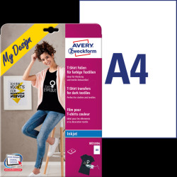 MD1004 Transfer foils for coloured textiles, 210 x 297 mm, 8 sheets