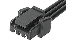 Kabel przewód-płytka, Micro-Lock Plus, 50 V DC, 50 V AC, 1,5 A, raster: 1.25mm, 600mm, Cyna, Czarny