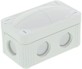Cable junction box, no. of entries: 4, 1.5 mm², light gray, IP66/IP67, 10109569