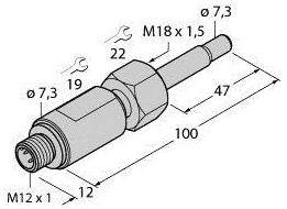 Turck 6870266 Czujnik zanurzeniowy FCST-A4-NA-H1141, 1 szt.