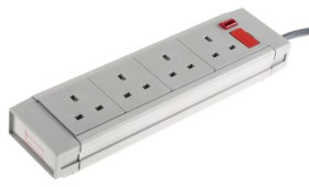 Przedłużacz 4 gniazda 230 V AC Typ G - brytyjski 2m 2494564