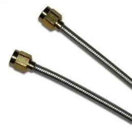 Coaxial cable, SMA plug (angled) to SMA plug (angled), 50 Ω, 0.085&quot; CONFORMABLE, 153 mm, 135104-R1-06.00