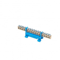 Listwa zaciskowa na szynę N15 neutralna 15-torowa 16mm² 400V AC 63A niebieska 81702003