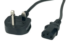 Przewód zasilający UK30 IEC C13 - POSAC-C13-10/UK30 czarny, 3m
