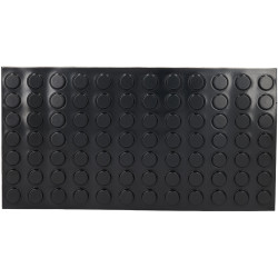 R-TECH 310028 PU Round Protective Feet &#xD8;20.0 x 6.0 - Black - Sheet 84